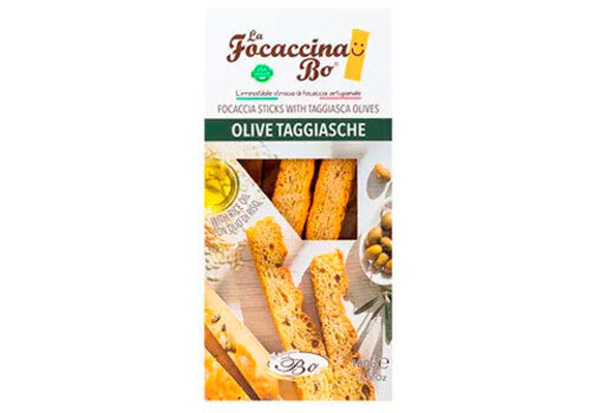 Фокачча Vegan с оливками Таджаска "Grissinificio Bo", 100г