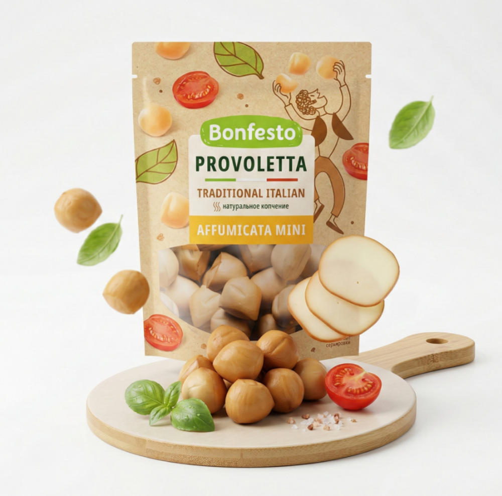 Сыр Проволетта копченый 45% Bonfesto 120г, Беларусь