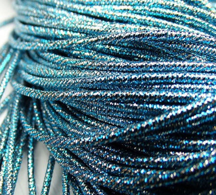 ТМ004НН1 Трунцал (канитель) металлизированный МИКС, цвет: голубой, размер: 1,5 мм, 5 гр.