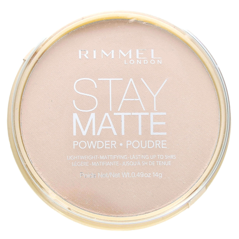 Rimmel London, Stay Matte, легкая матирующая пудра, натуральный продукт 003, 14 г (0,49 унции)