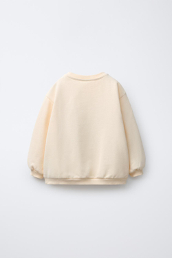 ZARA ТОЛСТОВКА С БАНТОМ, ЭКРЮ