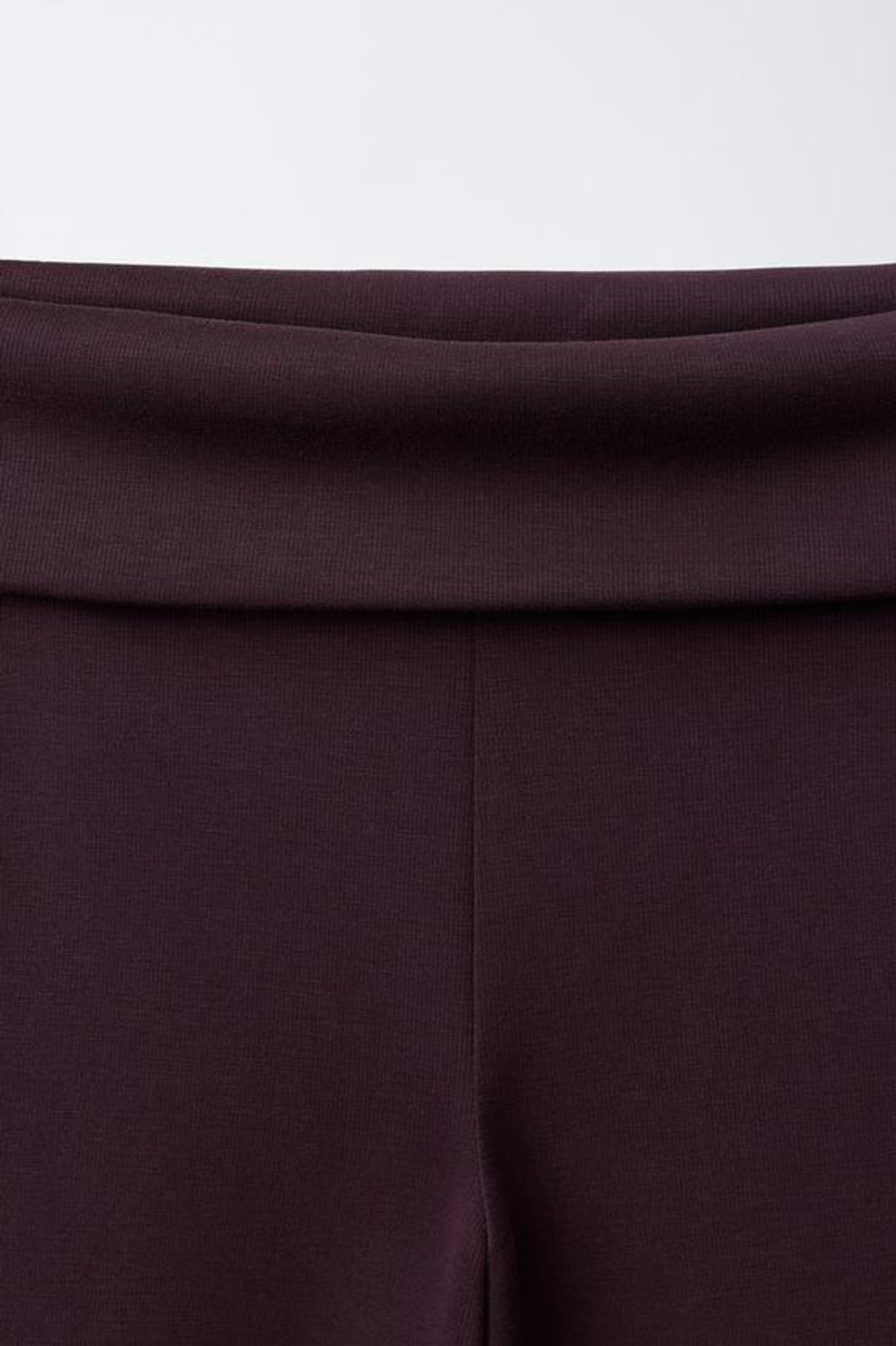 ZARA СПОРТИВНЫЕ БРЮКИ WIDE LEG, БАКЛАЖАННЫЙ