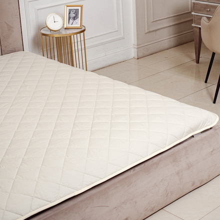 Наматрасник ЛЕЖЕБОКА Овечка 70х200, стёганый, овечья шерсть без синтетики, арт.29070-3