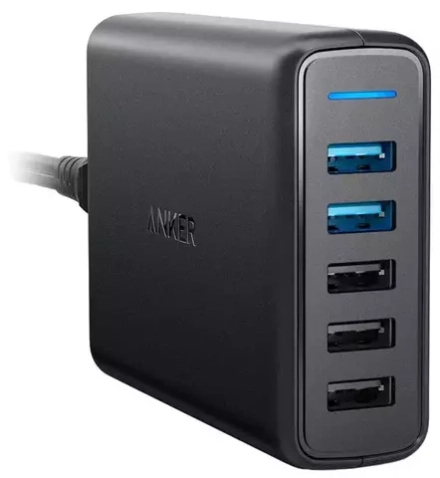 Сетевое зарядное устройство Anker PowerPort Speed 5 Чёрный