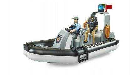 Игрушечный транспорт Bruder - Полицейский катер с фигуркой водолаза - Брудер 62733