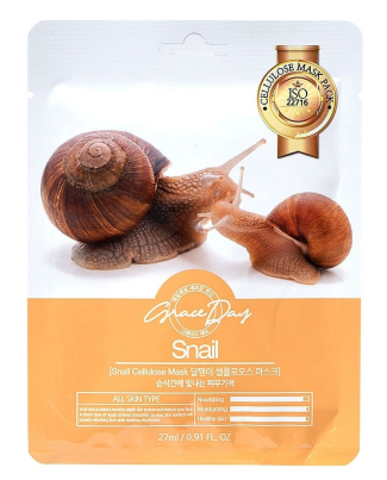 GRACE DAY МАСКА ТКАНЕВАЯ ДЛЯ ЛИЦА TRADITIONAL ORIENTAL MASK SHEET SNAIL, 22 G