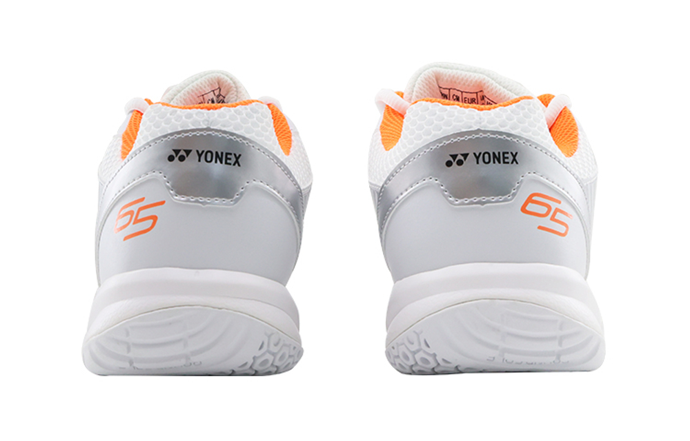 YONEX 65 3 Textile, Synthetic Leather Comfortable And Breathable Low top Badminton Shoes Unisex White Orange