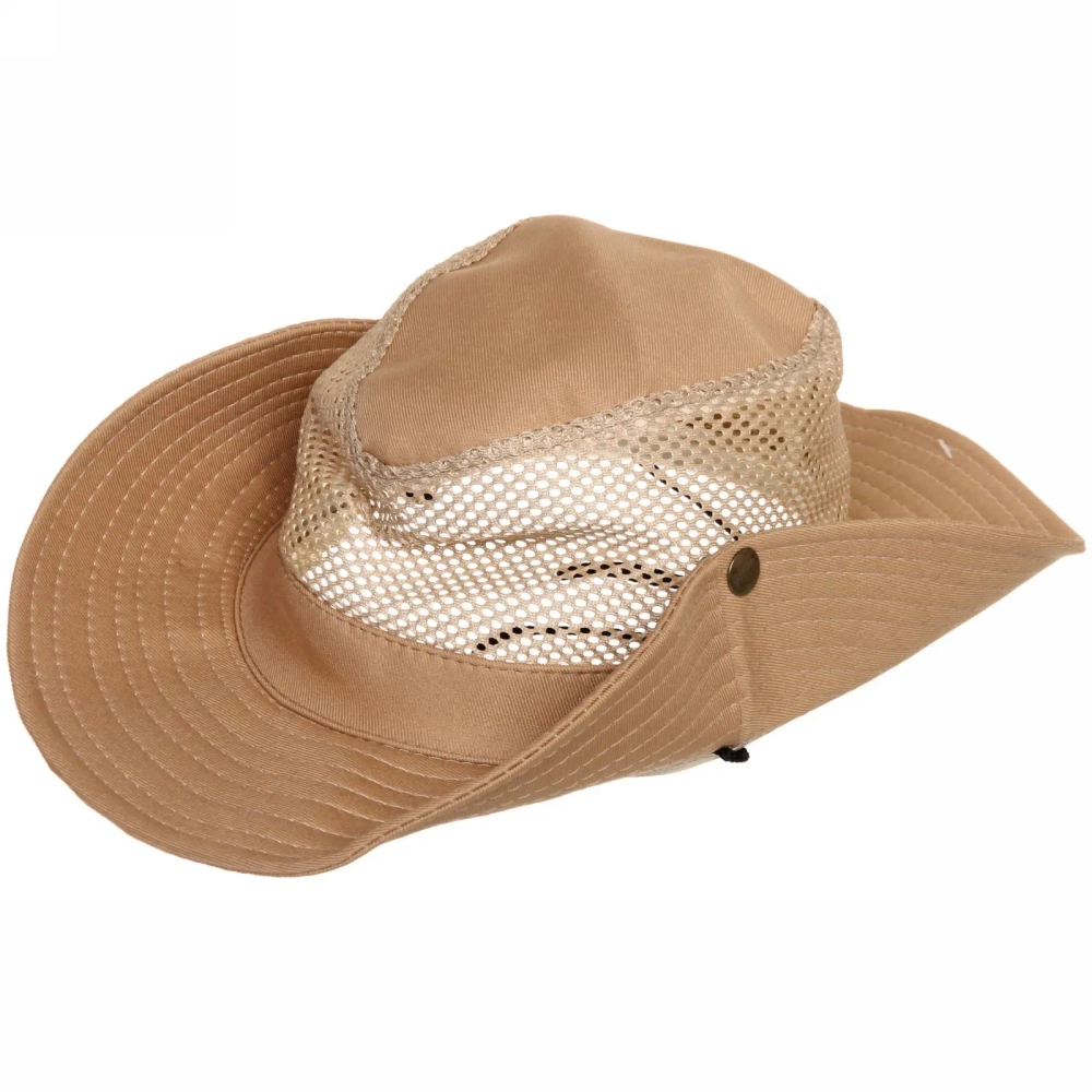 Шляпа мужская с клепками и сеткой «Cowboy», микс 6 цветов, 58р, ширина полей 7,5см