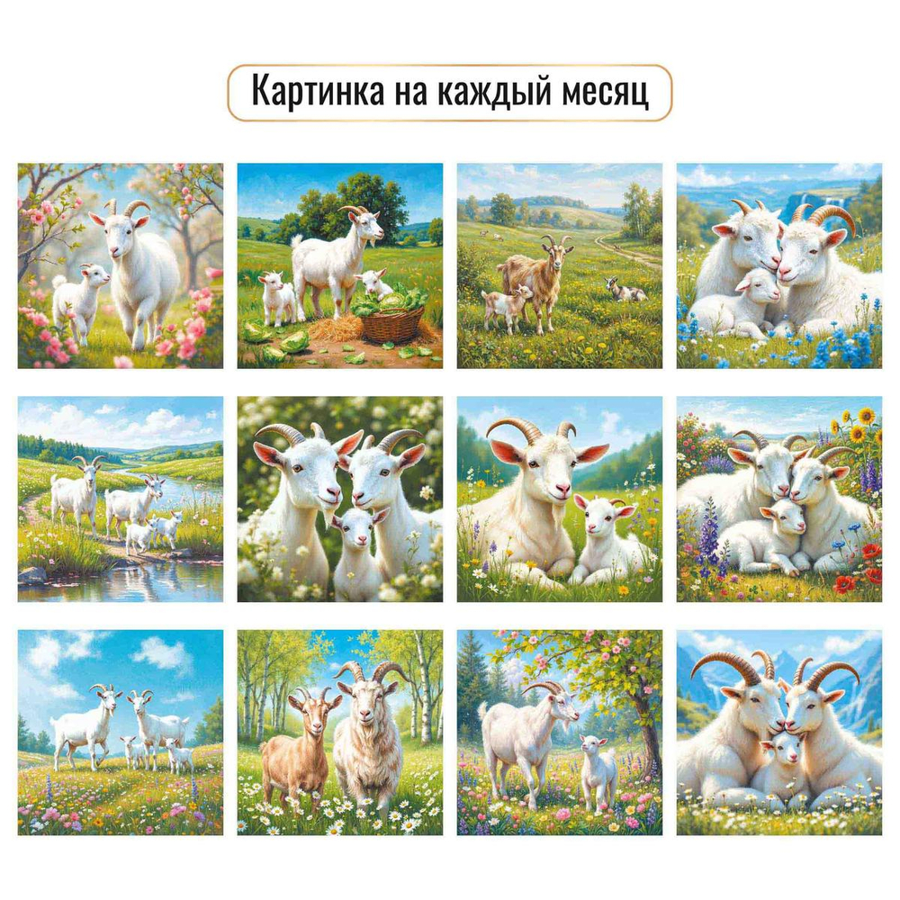 Календарь на скрепке 230х230 2027 "Символ года" 10096 (Квадра)