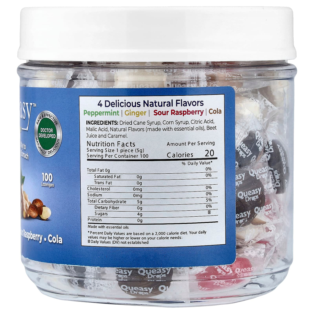 Preggie, Queasy™, капли, ассорти, 100 пастилок