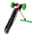 Самокат 3х-колес. 55 см, ручка макс. 62 см, зеленый, колеса PU свет цветные, макс. вес 45 кг
