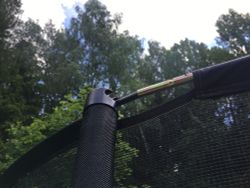 Батут Exit Toys для дачи с сеткой Элегант Премиум 366 см серый