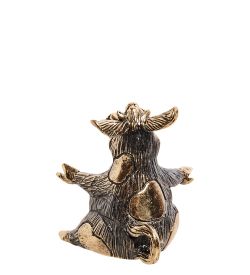 Народные промыслы AM-2831 Фигурка «Бык обнимашки» (латунь, янтарь)