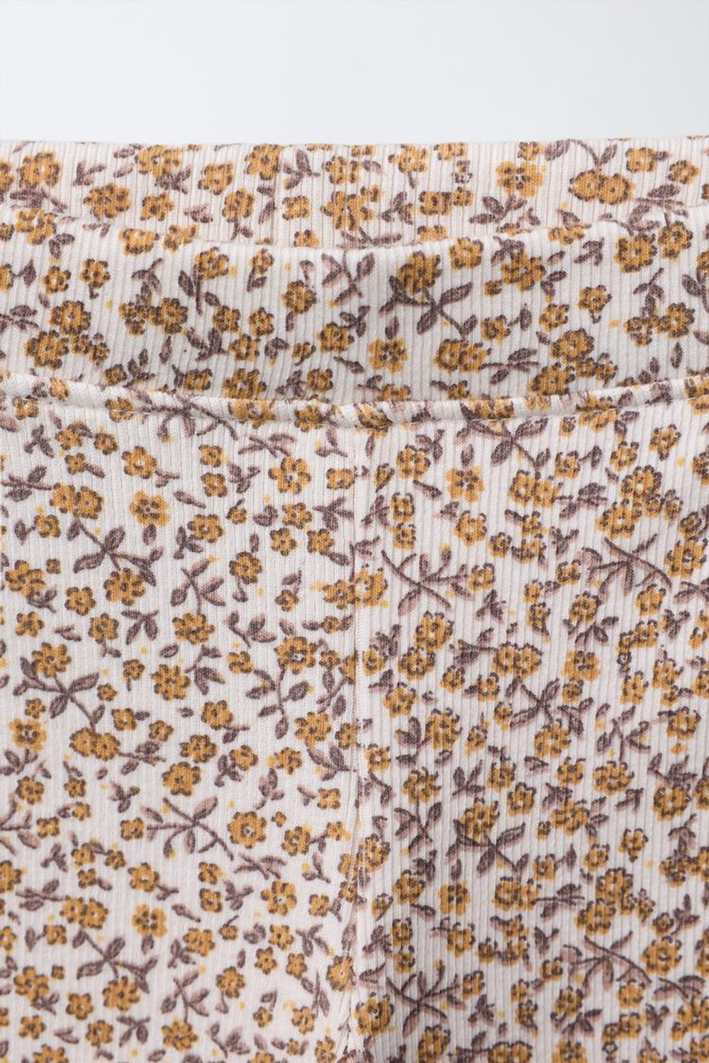 ZARA ЛЕГИНСЫ В РУБЧИК С ПРИНТОМ, ОХРА