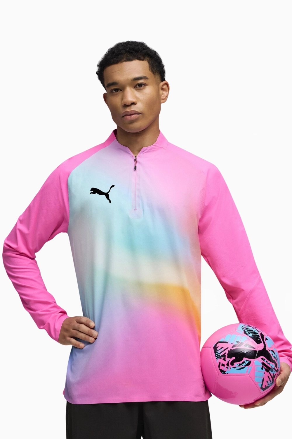 Кофта Puma Individual Lightspeed Ultimate 1/4 Zip - розовый