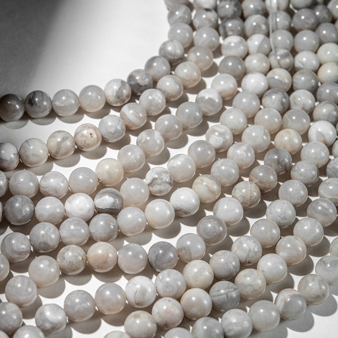 Агат белый натуральный, 12,5мм, шар