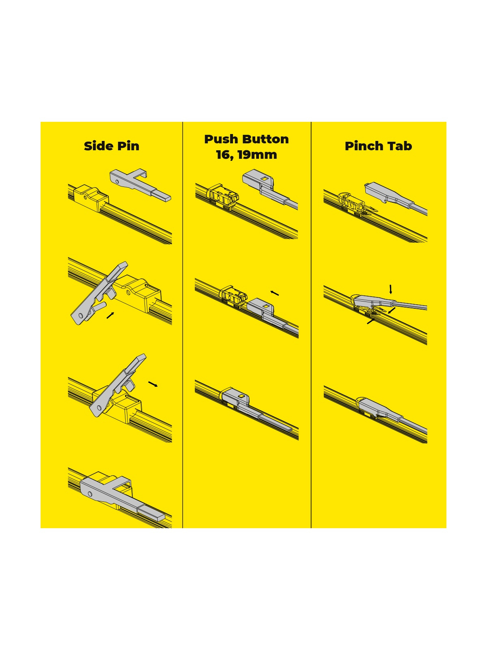 Щетка стеклоочистителя 550/550 мм бескаркасная комплект 2 шт AD A4 1.6-3.0 (00-04) крепление не U GANZ PRO-LINE GIS01177