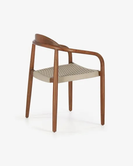 Стул Glynis орех с бежевым сиденьем