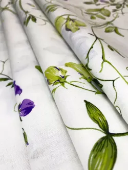 Наволочка комплект 2шт перкаль Сказка "Душистый горошек" 45х45 см на молнии