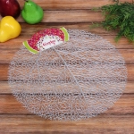 Салфетка на стол 38см «Дерево паутинка» серебро