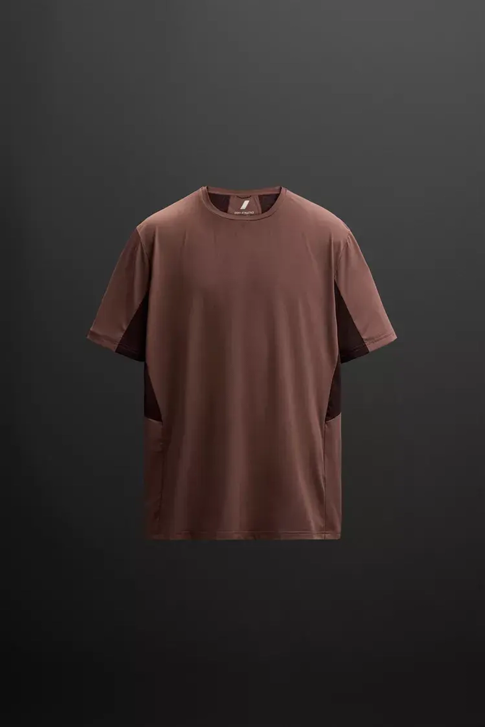 ZARA ФУТБОЛКА В СТИЛЕ КОЛОР-БЛОК, БУРГУНДИ