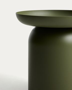 Уличный столик Arcola из зеленого алюминия, диаметр 45 см