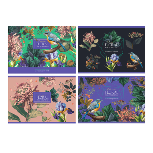 Альбом для рисования 40л., А4, на скрепке "Птицы в саду", BG