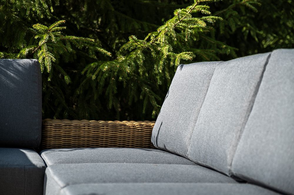 "Капри" трансформирующаяся лаунж-зона из искусственного ротанга, цвет соломенный