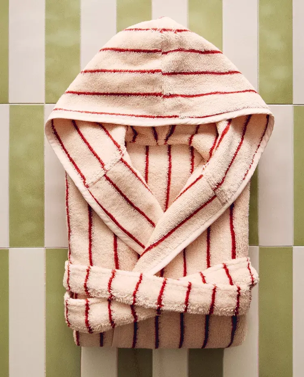 ZARA HOME ДЕТСКИЙ БАННЫЙ ХАЛАТ В ПОЛОСКУ, РОЗОВЫЙ