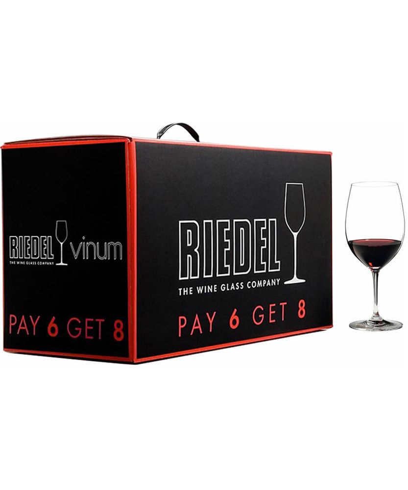 Riedel Фужеры для красного вина Bordeaux Vinum 610мл - 8шт, хрусталь