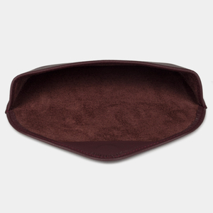 Футляр для очков Soleil из кожи теленка, бордового цвета