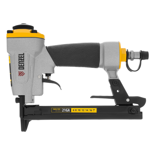 Степлер пневматический PS8016 для прямоугольных скоб 21GA от 6 до 16 мм// Denzel