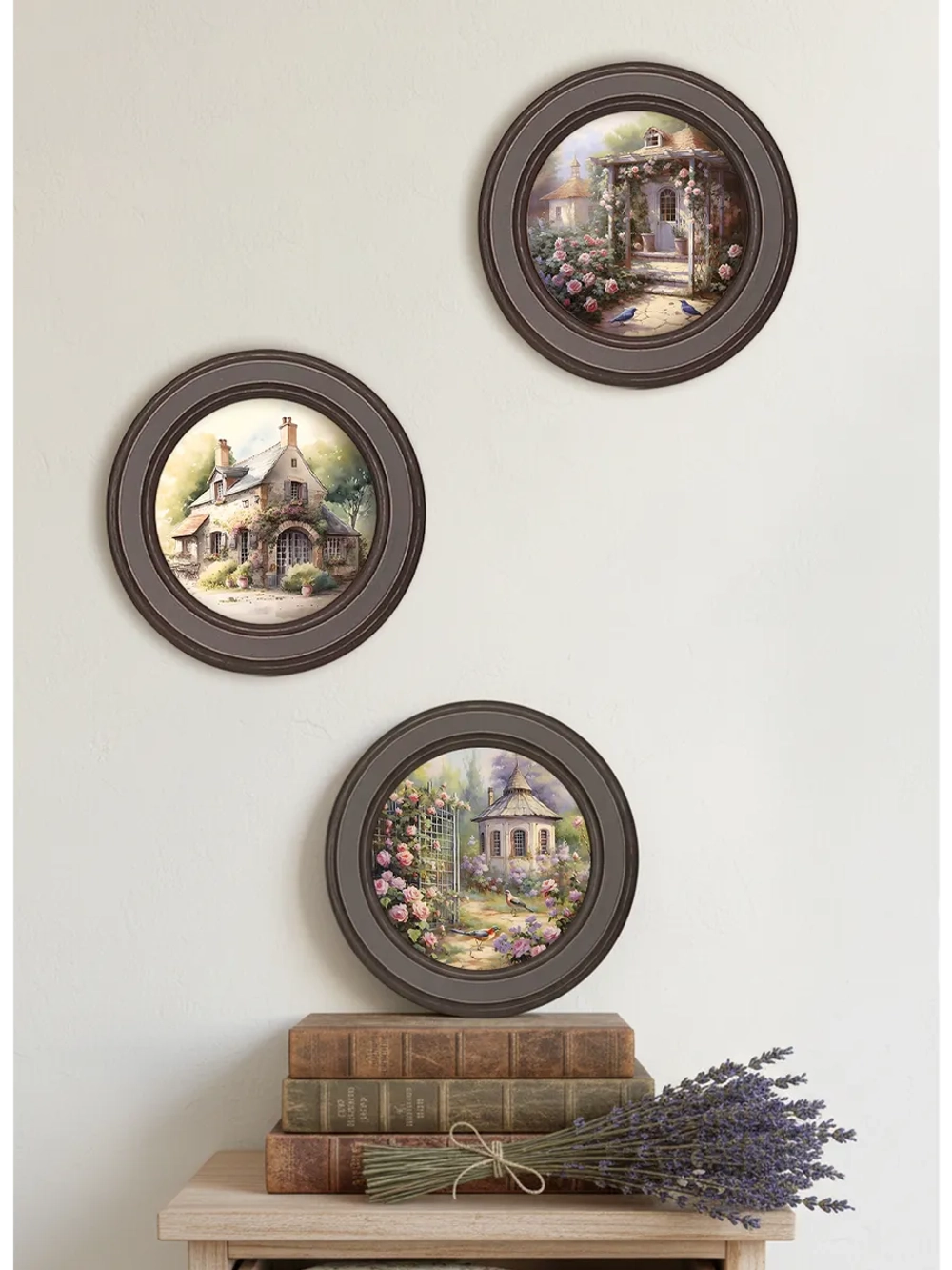 Картины на стену интерьерные на холсте 3 шт 17.5 см