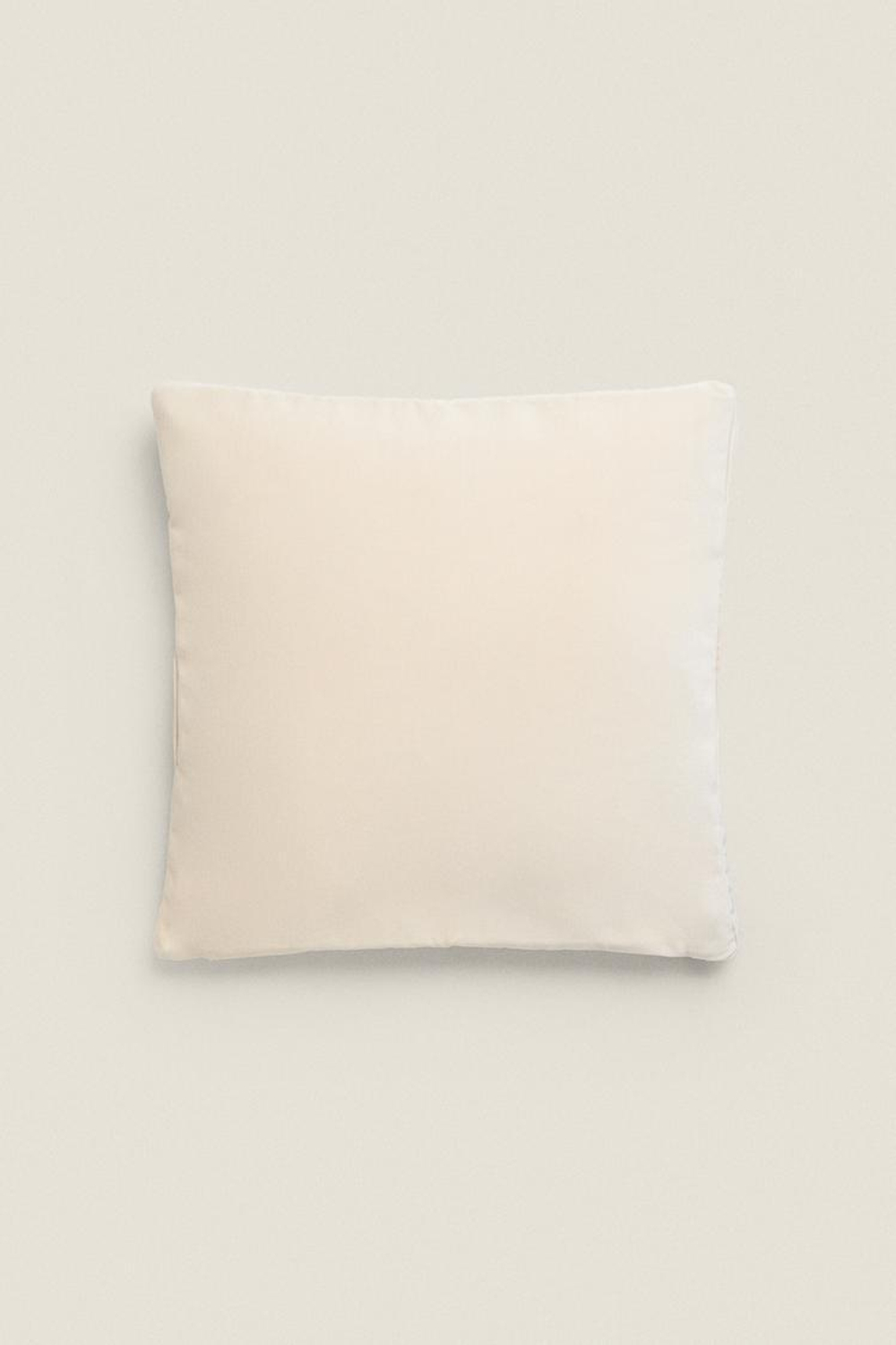 ZARA HOME БАРХАТНЫЙ ЧЕХОЛ ДЛЯ ДЕКОРАТИВНОЙ ПОДУШКИ, ЭКРЮ