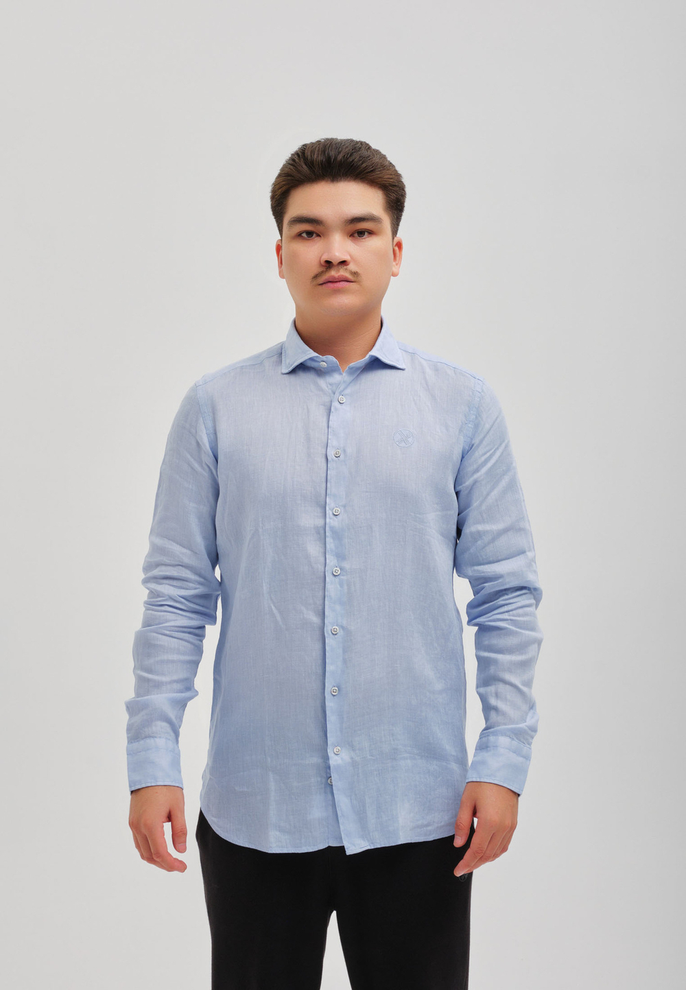 Рубашка мужская Лен LIGHT BLUE