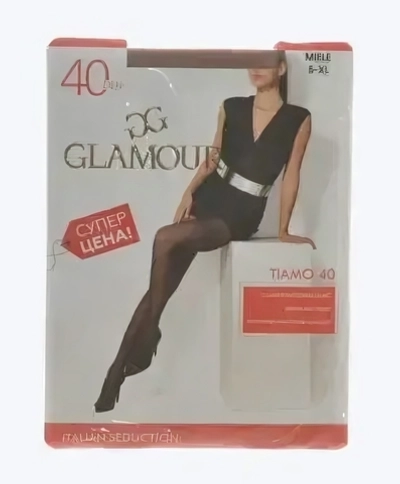 Колготки женские GLAMOUR TIAMO 40 р.5 Miele