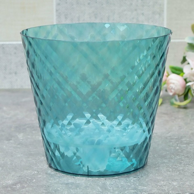 Горшок цветочный Manhattan Cristallo 1,6л D160мм c дренажной вставкой, изумрудная вода