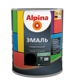 ЭМАЛЬ АЛКИДН. ALPINA ЭМАЛЬ УНИВЕР ШЕЛК-МАТ ЧЕРНЫЙ 0,75Л / 0,87КГ