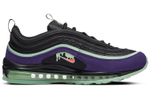 Nike Air Max 97'halloween Slime' sports comfort fabric synthetic leather anti-fur shock absorption non-slip wear-resistant low-top air cushion casual running shoes men's black and purple