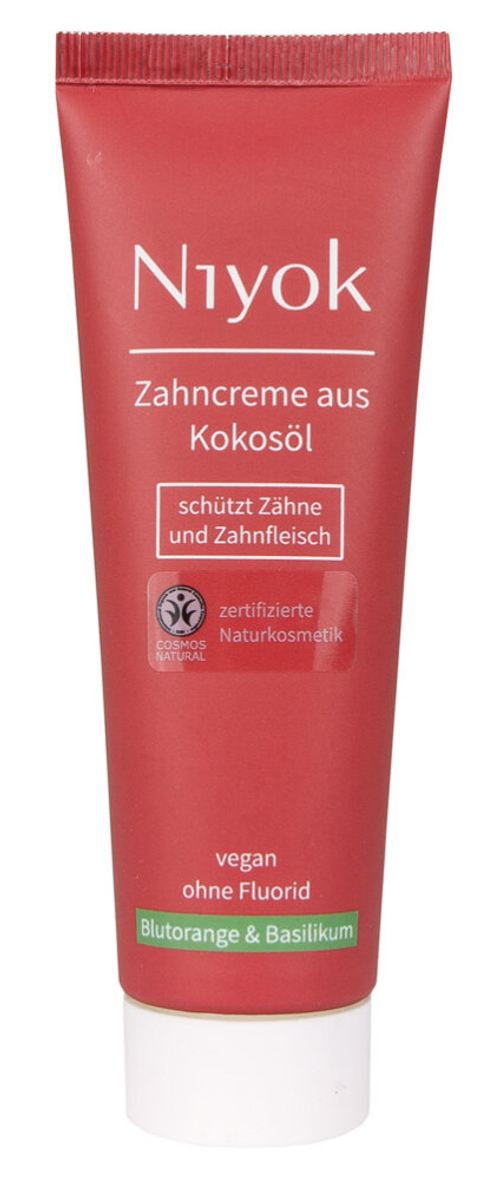 Зубная паста Niyok с красным апельсином и базиликом, 75 гр