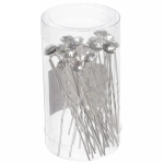 Шпильки для волос в тубе 20шт «Hair Beauty», стразик, микс 4 цвета, d-0.8см