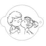 Трафарет для выпечки «Мальчик + девочка» диаметр 19 см.