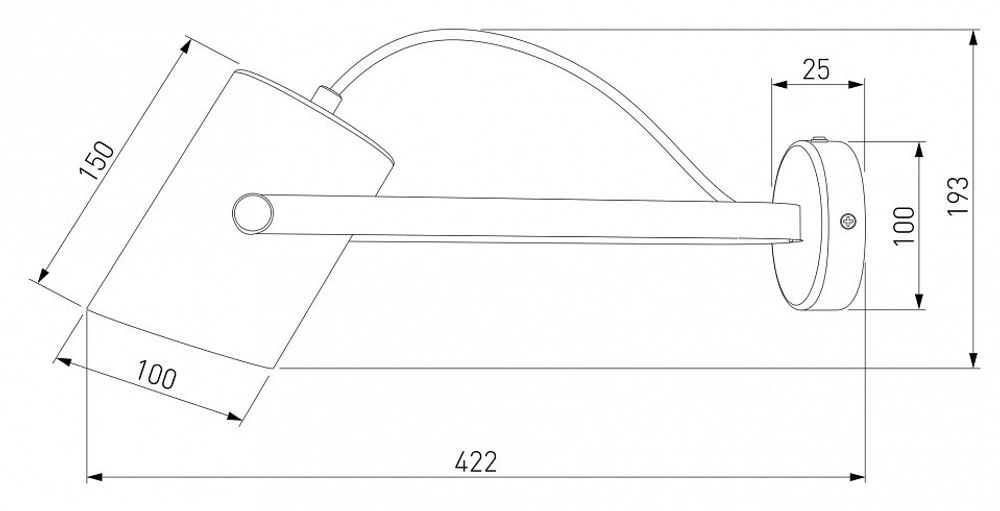 Светильник на штанге Eurosvet Italio 20092/1 черный/античная бронза