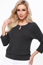 Блузка трикотажная темно-серая DStrend (Акция)