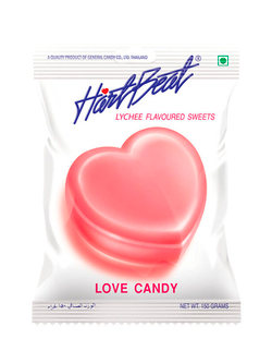 Леденцы Hartbeat Jumbo Love Candy, 150г, в ассортименте