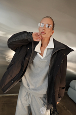 Куртка демисезонная с манишкой из шерсти