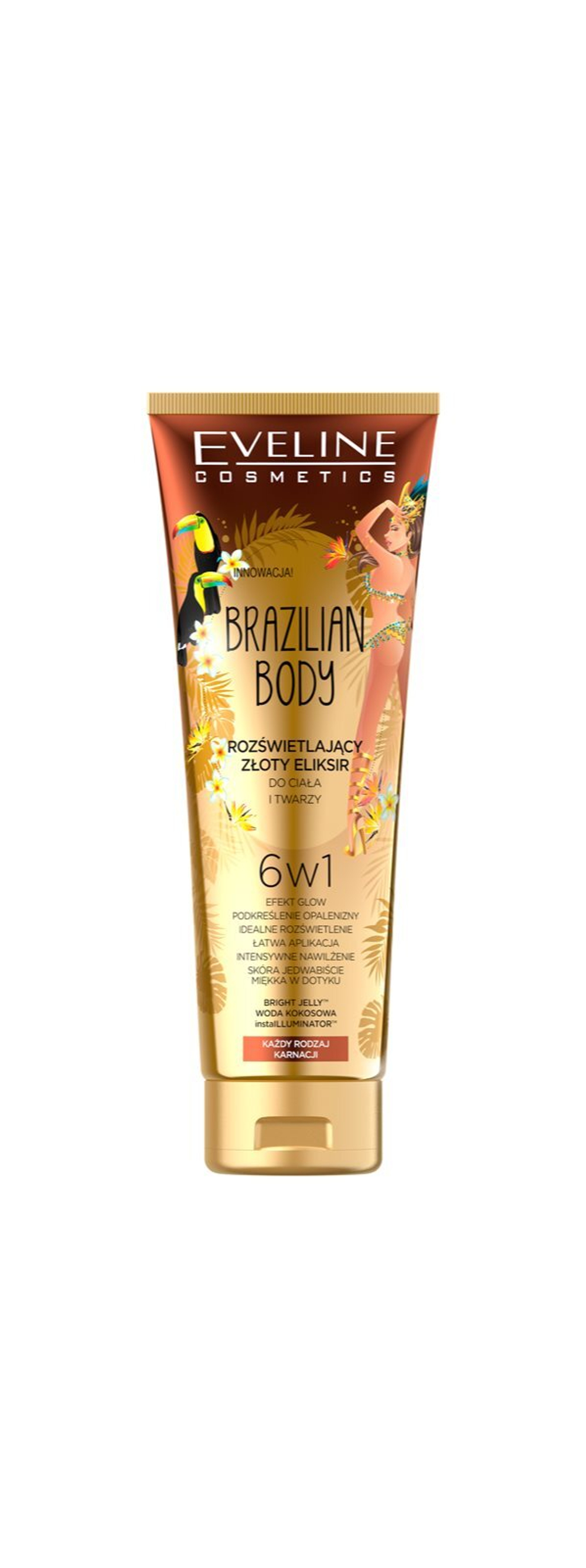 Eveline Cosmetics Brazilian Body - тонизирующий крем для тела для осветления и увлажнения /   100  ml  / GTIN 5903416006916