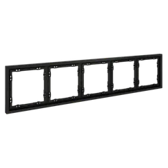 Рамка пластиковая VOLTUM S70 на 5 постов, (черный матовый)