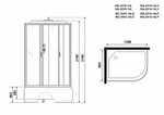 Душевая кабина Niagara Classic 120x80 L NG-2310-14LF с гидромассажем