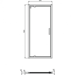 Распашная дверь в нишу 90 см Ideal Standard CONNECT 2 PV Pivot K9270V3